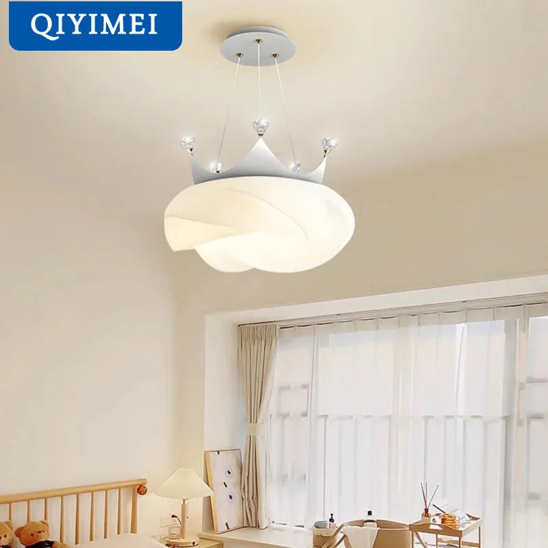 lustre led moderne pour décoration d'intérieur en forme de couronne - vue 4 sur 12