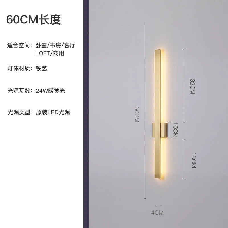 Nordic minimalist wall light modern decorative indoor lighting - vue 19 sur 20