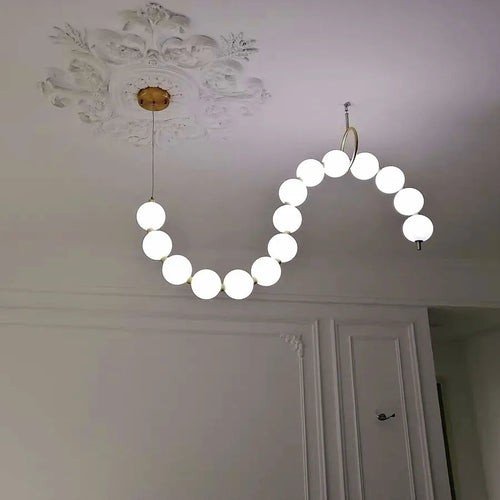 Suspension en perles pour salon - vue 6 sur 14