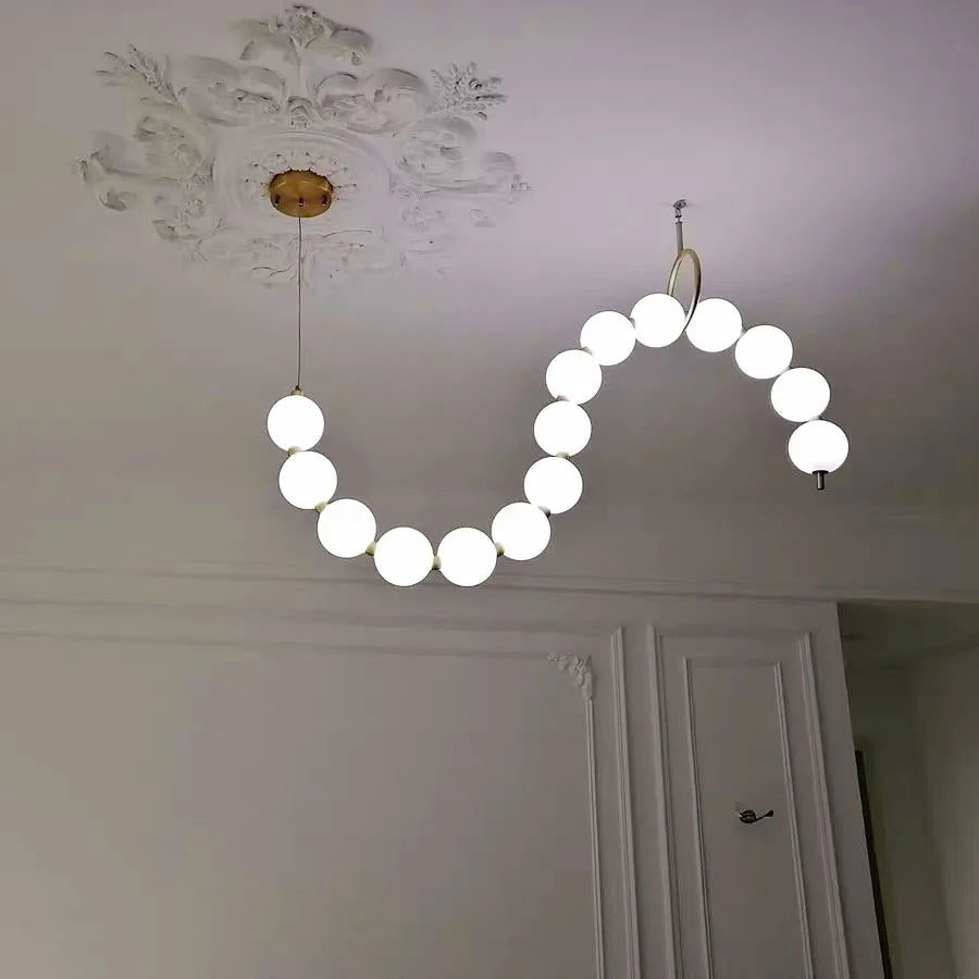 Suspension en perles pour salon - vue 5 sur 14