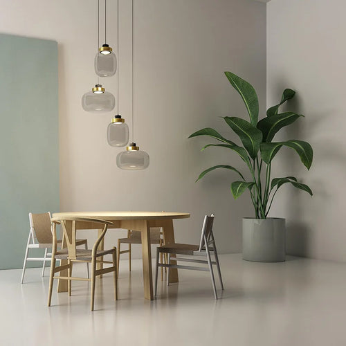 Lustre en verre de Style moderne - vue 4 sur 8