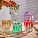 Verre whisky cocktail 200 ml rayures verticales design