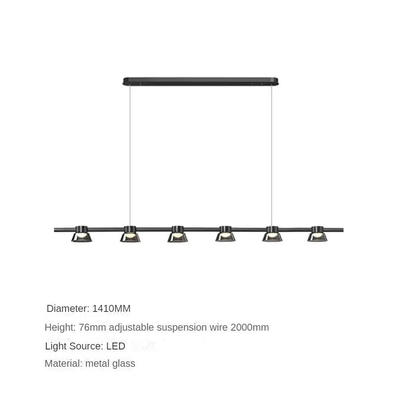 Italian minimalist glass chandelier for modern interiors - vue 12 sur 12