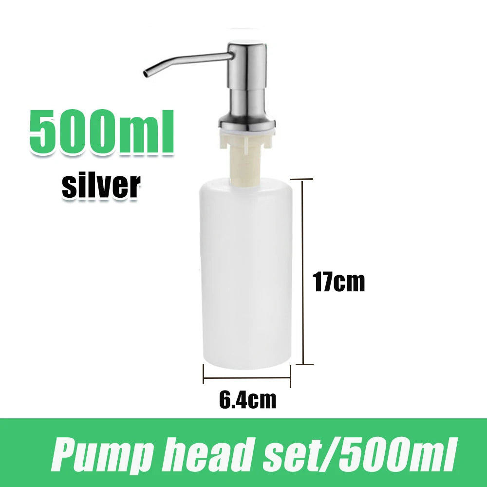 tube dextension distributeur savon acier inoxydable pompe pression 350 500 ml - vue 19 sur 19