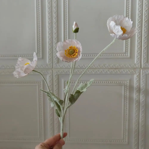 fausses fleurs de pavot en soie pour décorations de mariage et fêtes