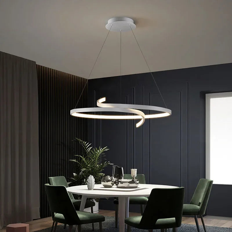 Nordique LED Suspension Lumière Suspension Pour Salon Salle À Manger Restaurant Étude Éclairage Intérieur Lustre Décoration De La Maison Lustre - vue 4 sur 12
