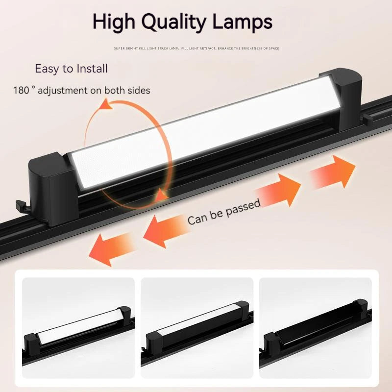 ensemble d'éclairage sur rail à led pour intérieur décoratif - vue 5 sur 30