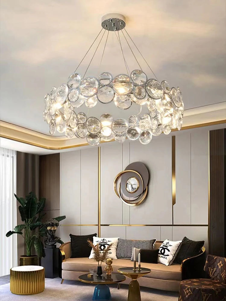 lustre en cristal k9 moderne pour décoration intérieure élégante - vue 5 sur 10