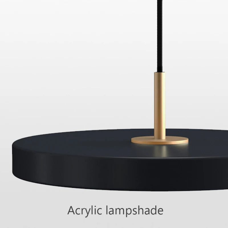 suspension led moderne lumière disque suspendus décoration luminaire lustre - vue 7 sur 12