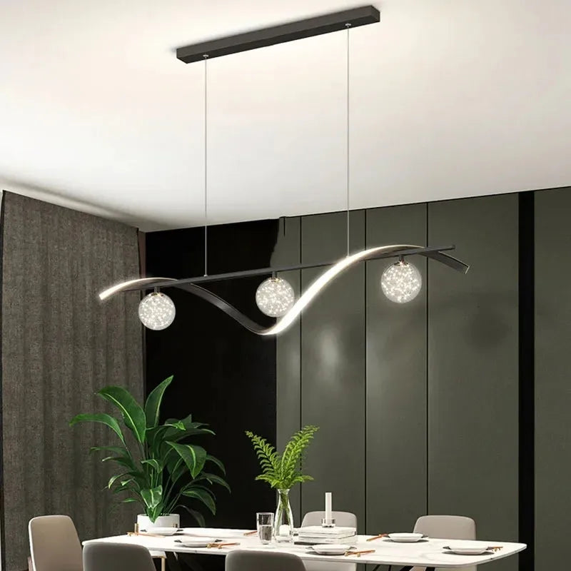 lustre nordique en verre pour éclairage intérieur décoratif - vue 4 sur 8