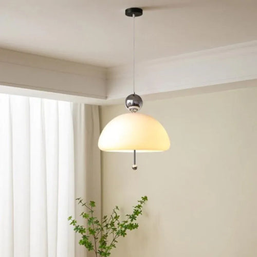 Suspension LED nordique en verre champignon - vue 6 sur 11