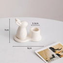 bougeoirs en céramique lapin décoratifs pour la maison