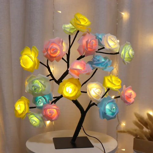 lampe de table led arbre cerisier cristal veilleuse nordique - vue 13 sur 19
