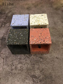 Decorative minimalist industrial style cement LED wall light