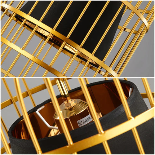 suspension vintage industrielle en fer doré pour bar ou loft