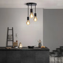 plafonnier industriel lustre décoration avec lumière led