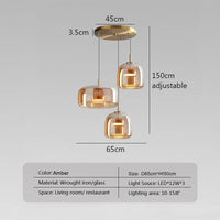 Suspension LED en verre au design nordique moderne