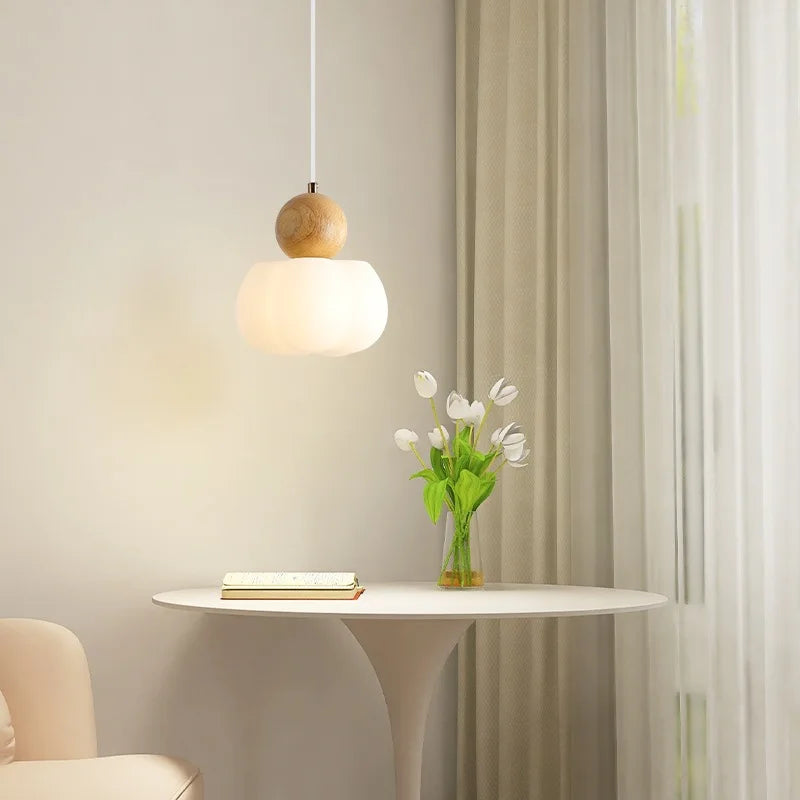 suspension nordique en bois massif pour décoration intérieure - vue 4 sur 10