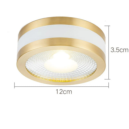 plafonnier led ultra fin en cuivre pour décoration intérieure moderne - vue 12 sur 12
