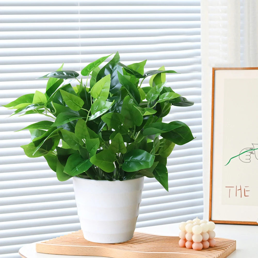 plantes artificielles pothos à suspendre pour décoration intérieure - vue 3 sur 6