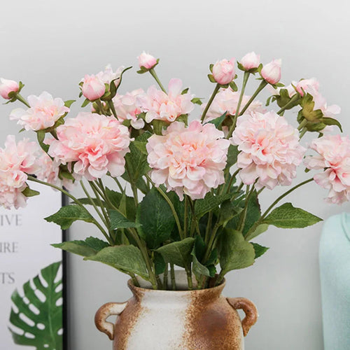 Artificial Sweet Three-Headed Peony Flower, Wedding Decoration, Simulation Peony Flower, Living Room and Office Decoration - vue 7 sur 9
