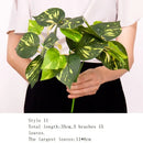 Artificial Grass Green Plants Wall Decor Accessories For Wedding,Plastic Monstera Fake Plants For Home Garden Bonsai Decoration