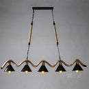 Retro hemp rope pendant light for vintage interiors