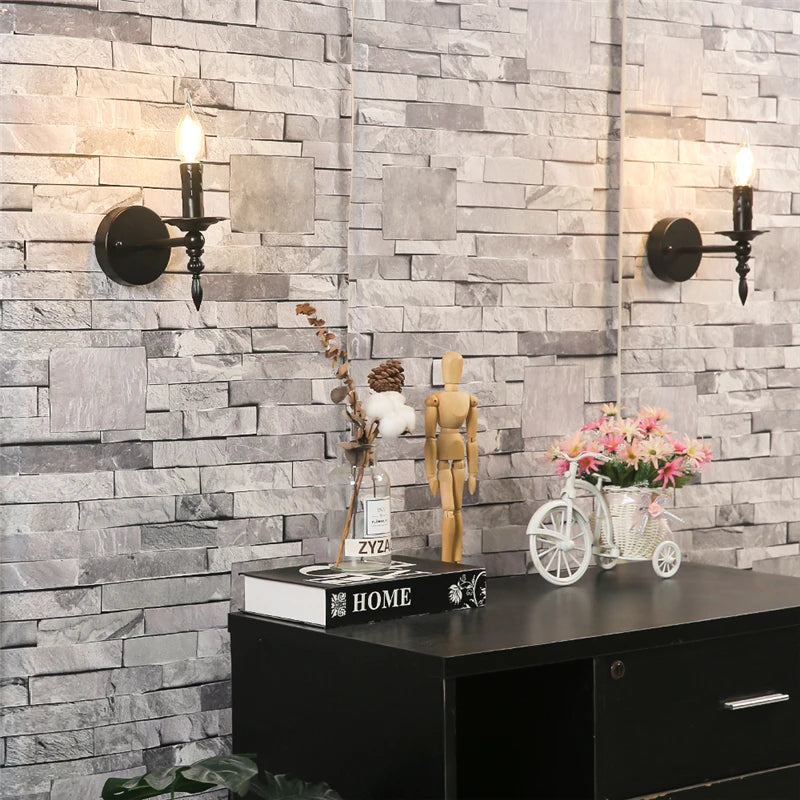 applique murale d'art rétro loft en fer vintage nordique led appliques luminaires