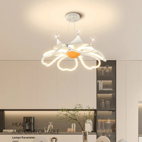 plafonnier moderne en forme de fleur pour décoration romantique