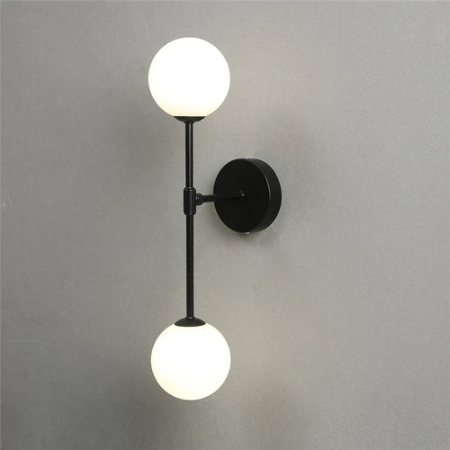 applique murale led post-moderne simple en verre doré