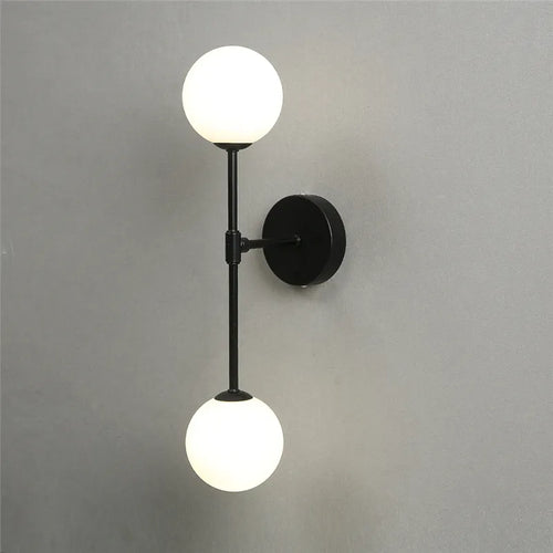 Applique murale post-modernes LED applique murale en verre Simple doré avec ampoule G9 nordique créative chambre salon allée lampe de chevet - vue 2 sur 10