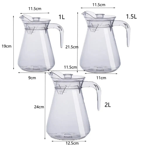 carafe acrylique bec canard resistante chaleur 1 2l