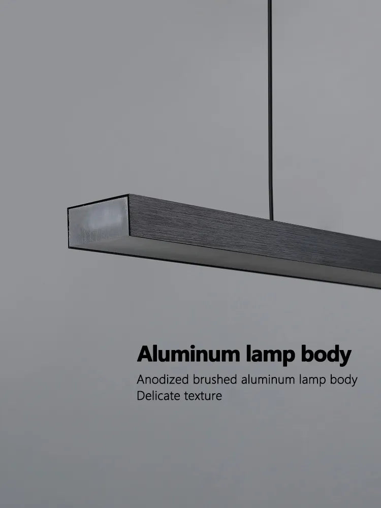 Lustre nordique moderne minimaliste design bureau long bar salle à manger LED
