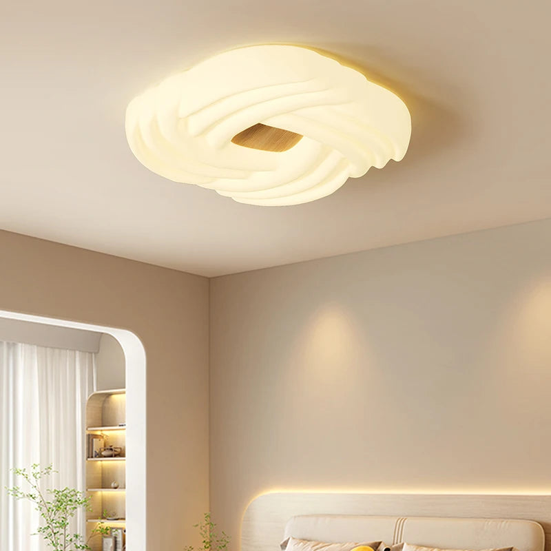 plafonnier intérieur led moderne style crème pour chambre enfant - vue 3 sur 8