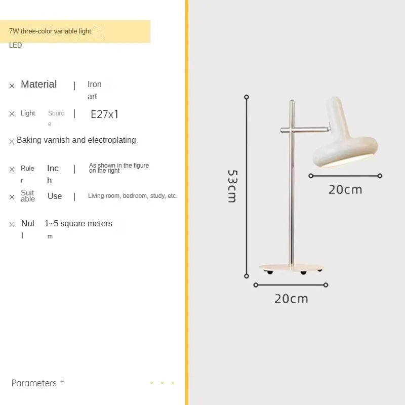lampe à poser rétro nordique moderne en fer luxe