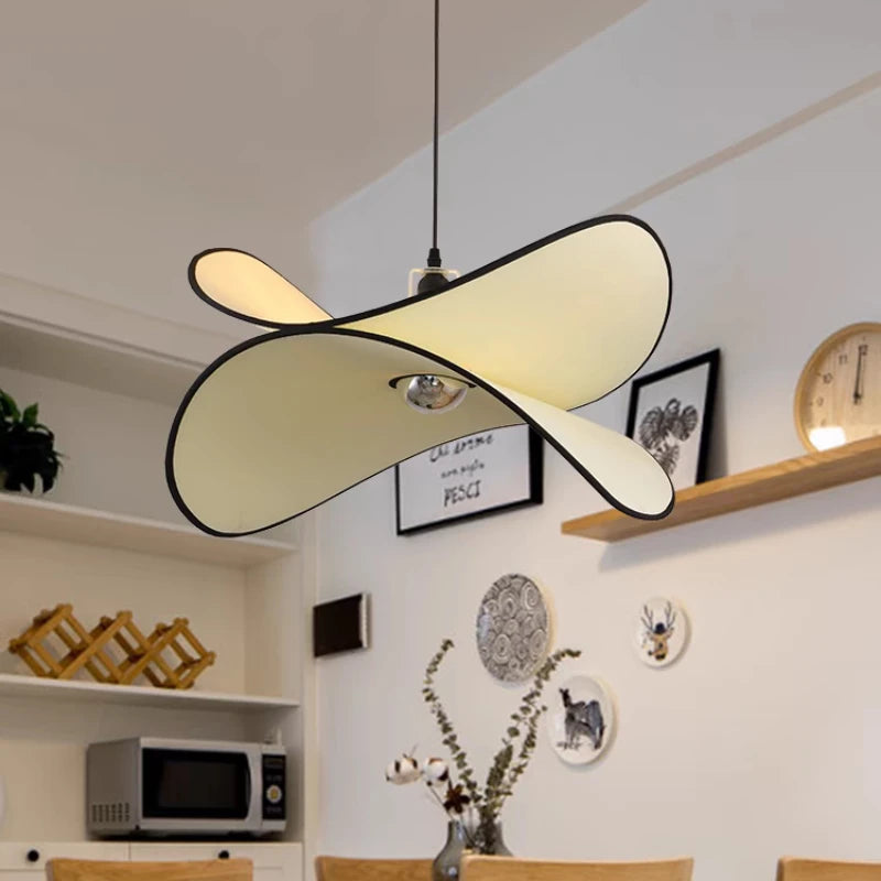 lustre rétro en tissu wabi-sabi pour décoration intérieure - vue 6 sur 9
