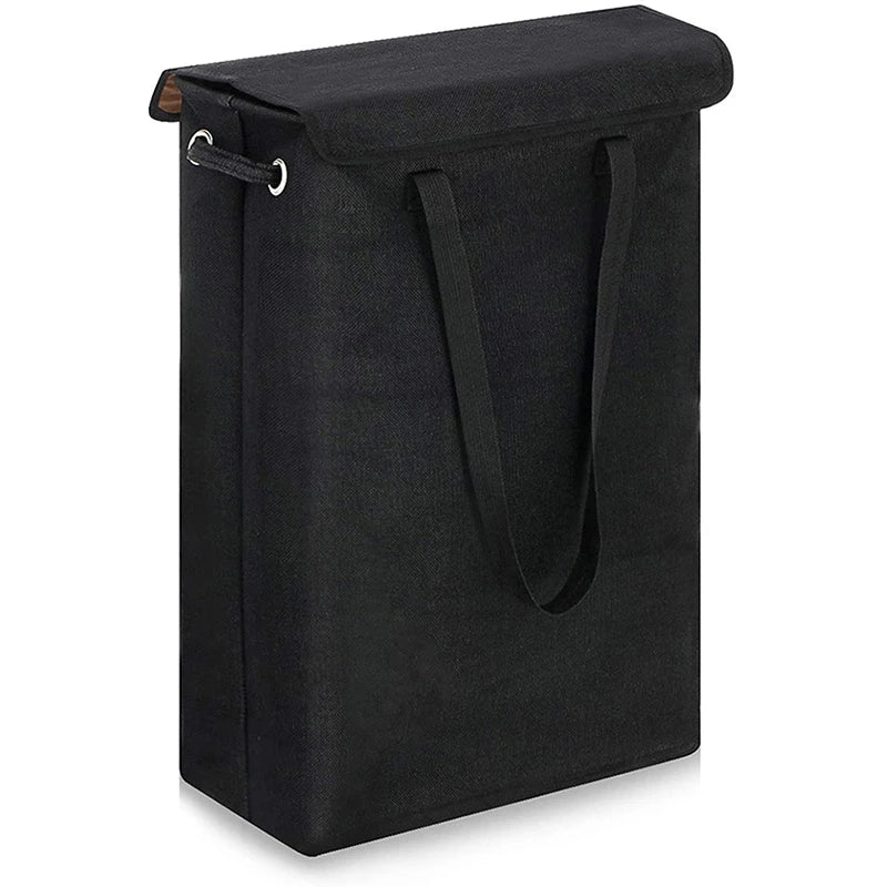 45L thin laundry basket with cover, narrow hand, fine hand, dirty laundry basket, bedroom, kindergarten, whole basket storage ba - vue 7 sur 8