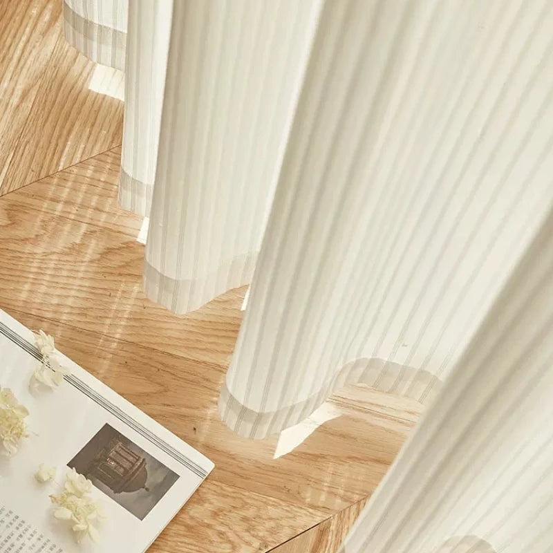 Voilage japonais plissé motif géométrique pour salon chambre - vue 6 sur 18