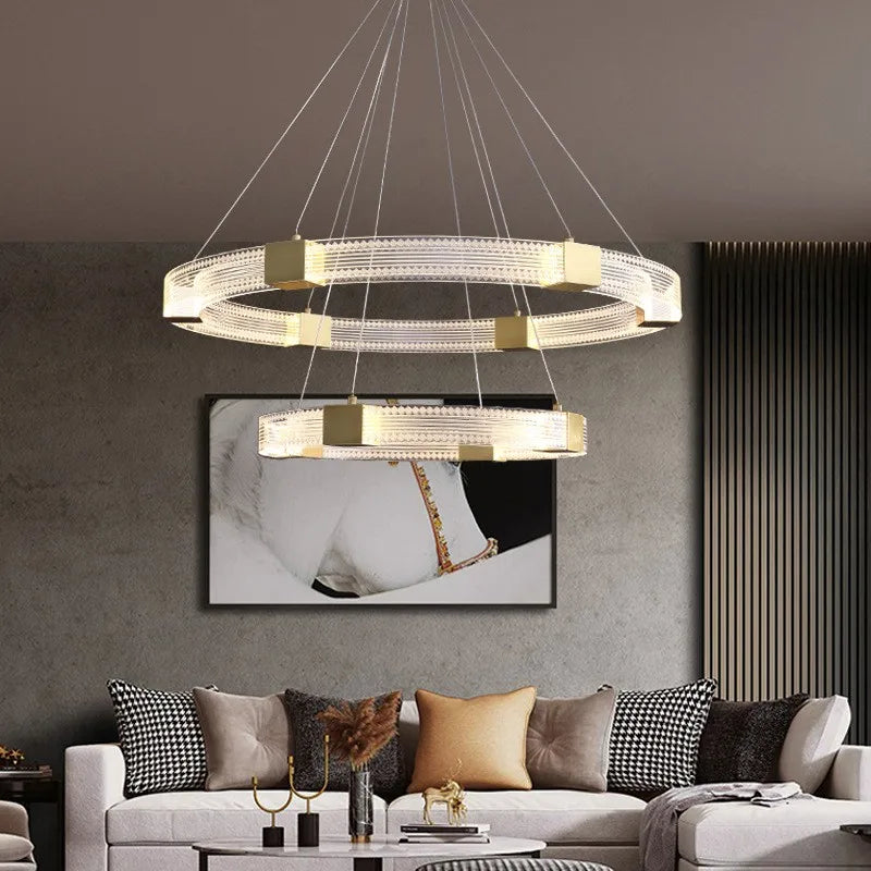 suspension à led en forme d'anneau pour loft et restaurant - vue 5 sur 10