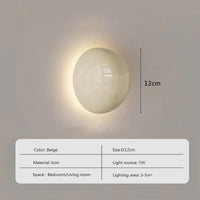 Applique murale led ronde nordique en métal décorative d'intérieur