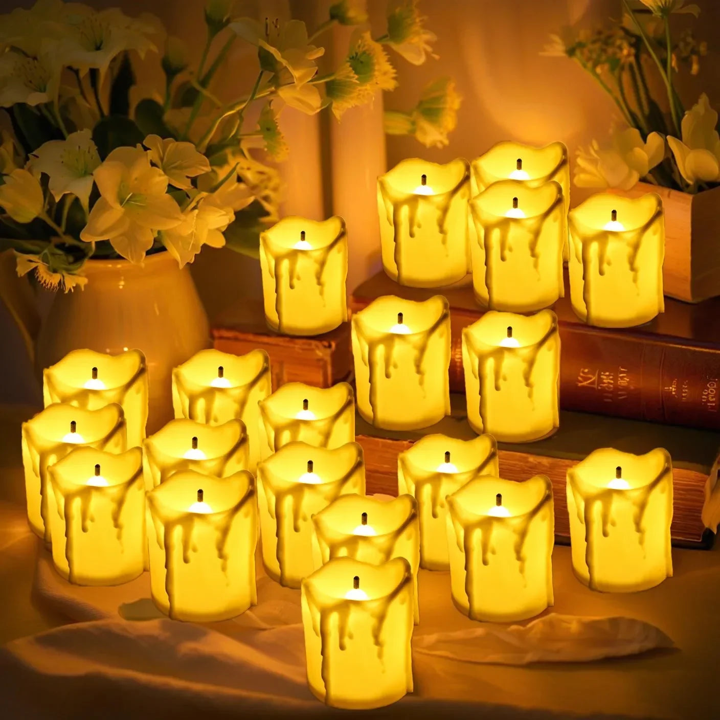 bougie LED sans flamme pour Halloween Thanksgiving et Noël - vue 2 sur 7
