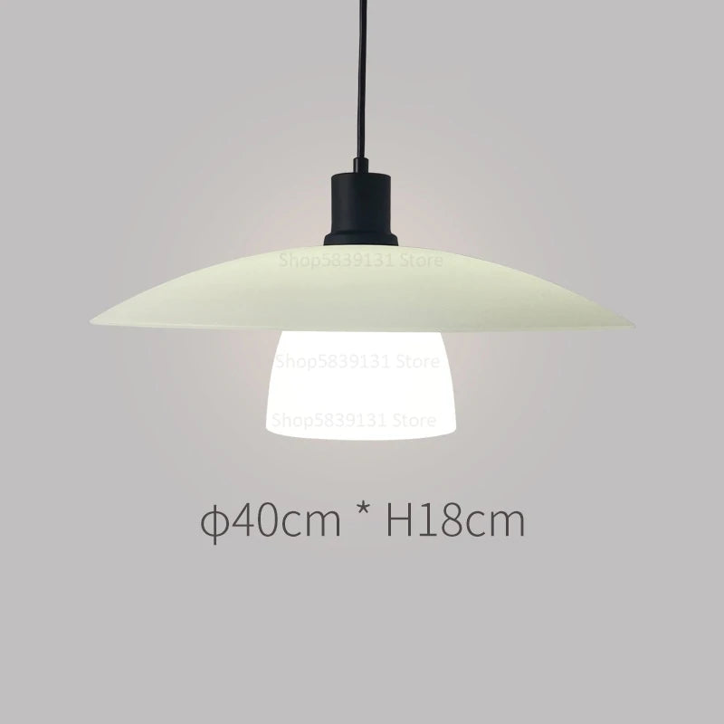 Nordic minimalist LED pendant light Danish designer flying saucer - vue 15 sur 16