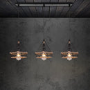 Vintage industrial hemp rope chandelier for restaurant