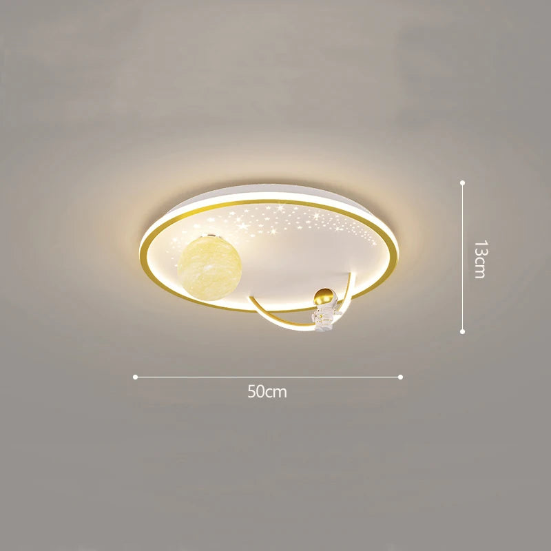 Modern minimalist astronaut planet decorative ceiling light for children