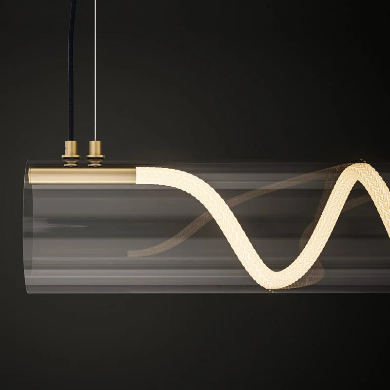 lampes suspendues long tube acrylique nordique pour restaurants et bars - vue 6 sur 9
