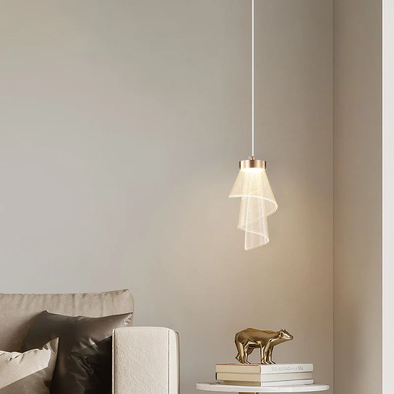 lustre de luxe nordique simple pour bar et hall d'entrée - vue 5 sur 10