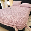 Plush Mattress Cover For Bed,stretch Soft Material Fitted Sheet, Keep Warm,dust Protector,machine Washable 90X200,180X200