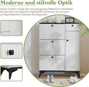 Shoe cabinet with 3 flaps, 1 drawer and 1 door, shoe rack shoe tipper narrow, shoe cabinet White