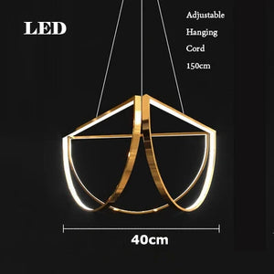 Modern geometric LED chandelier contemporary indoor lighting