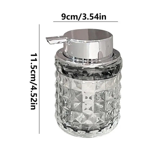 300ml Manual Soap Dispenser Transparent Glass Hand Sanitizer Bottle Container For Shampoo, Body Wash house Bathroom Accessories - vue 7 sur 8